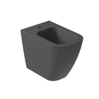 Coppia di sanitari filomuro 55x35 cm serie MEG11PRO di Galassia con sedile avvolgente soft close -Nero Opaco