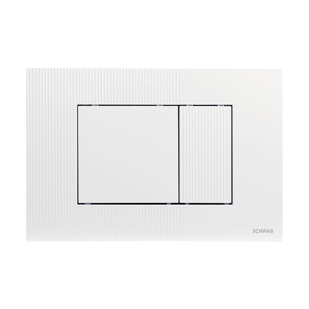 Placca di comando Schwab modello Metis per cassette incasso Colore Bianco