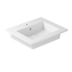 Lavabo ad incasso/sospeso serie Plus Design di Ceramica Galassia -  Bianco lucido 71x51cm