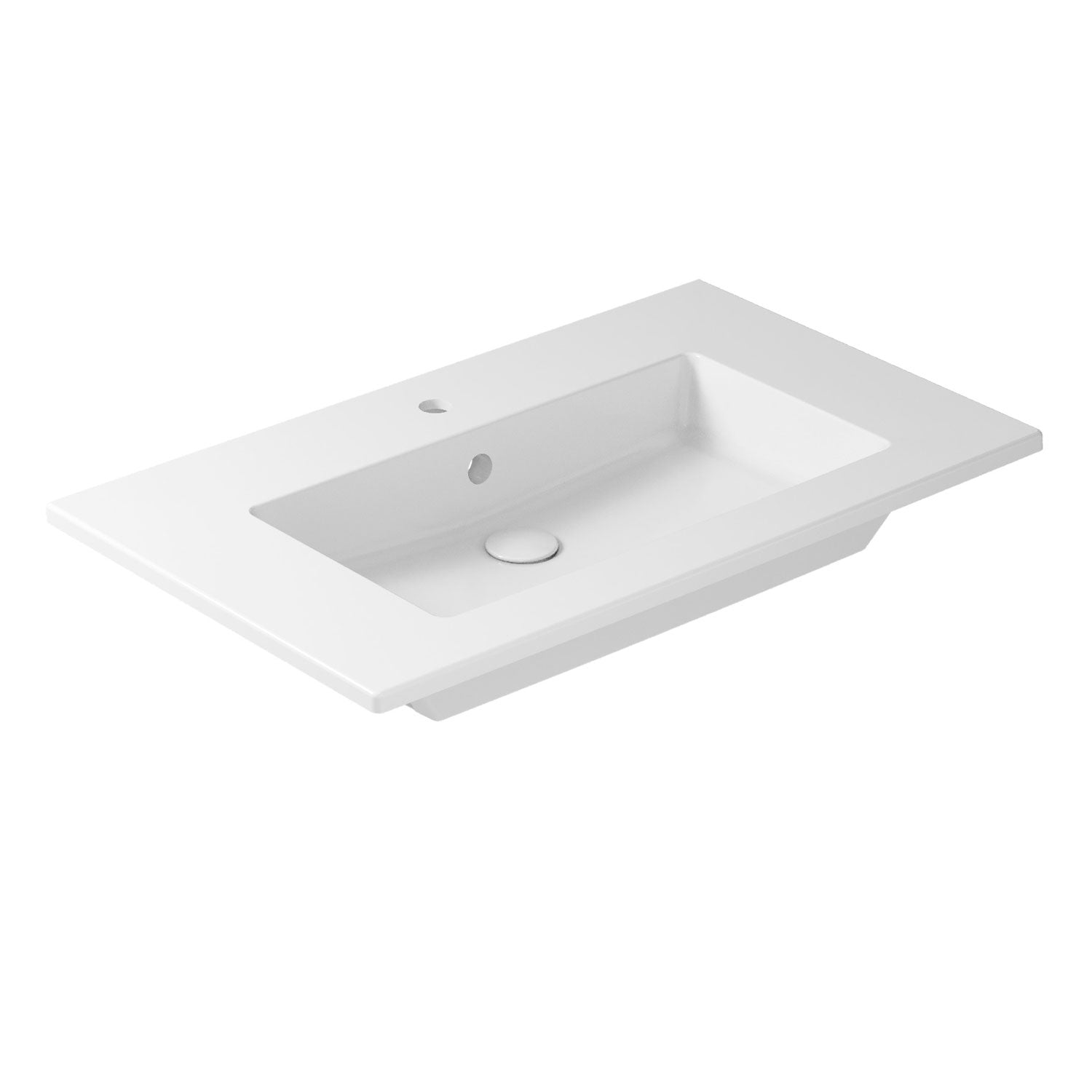 Lavabo ad incasso/sospeso serie Plus Design di Ceramica Galassia - Bianco lucido 91x52cm