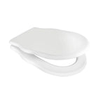 Sedile wc legno bianco per Cielo vaso Windsor larghezza 36 cm cerniere regolabili