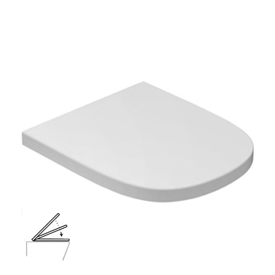 Coprivaso rimovibile Ceramica Globo modello STOCKHOLM chiusura soft close bianco