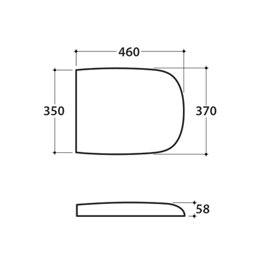 GE020.BI Coprivaso ceramica Globo GENESIS  bianco softclose