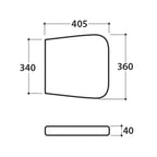 Coprivaso in termoindurente Ceramica globo modello STONE 45 bianco  chiusura rallentata