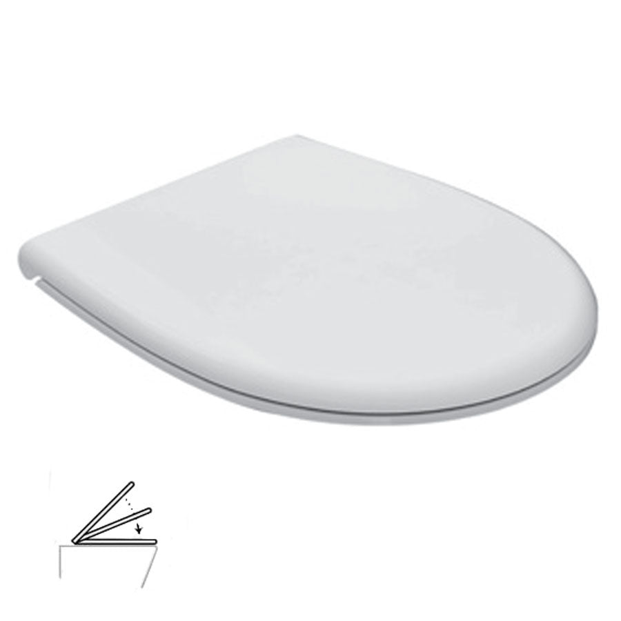 Coprivaso in termoindurente BOWL+ 55 soft close bianco