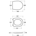 Coprivaso in termoindurente BOWL+ 55 soft close bianco