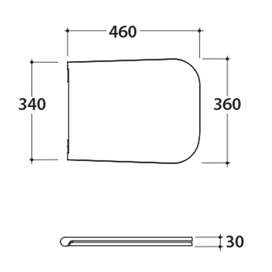 Coprivaso rimovibile STONE 56 bianco chiusura rallentata