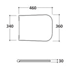Coprivaso rimovibile STONE 52 bianco soft-close
