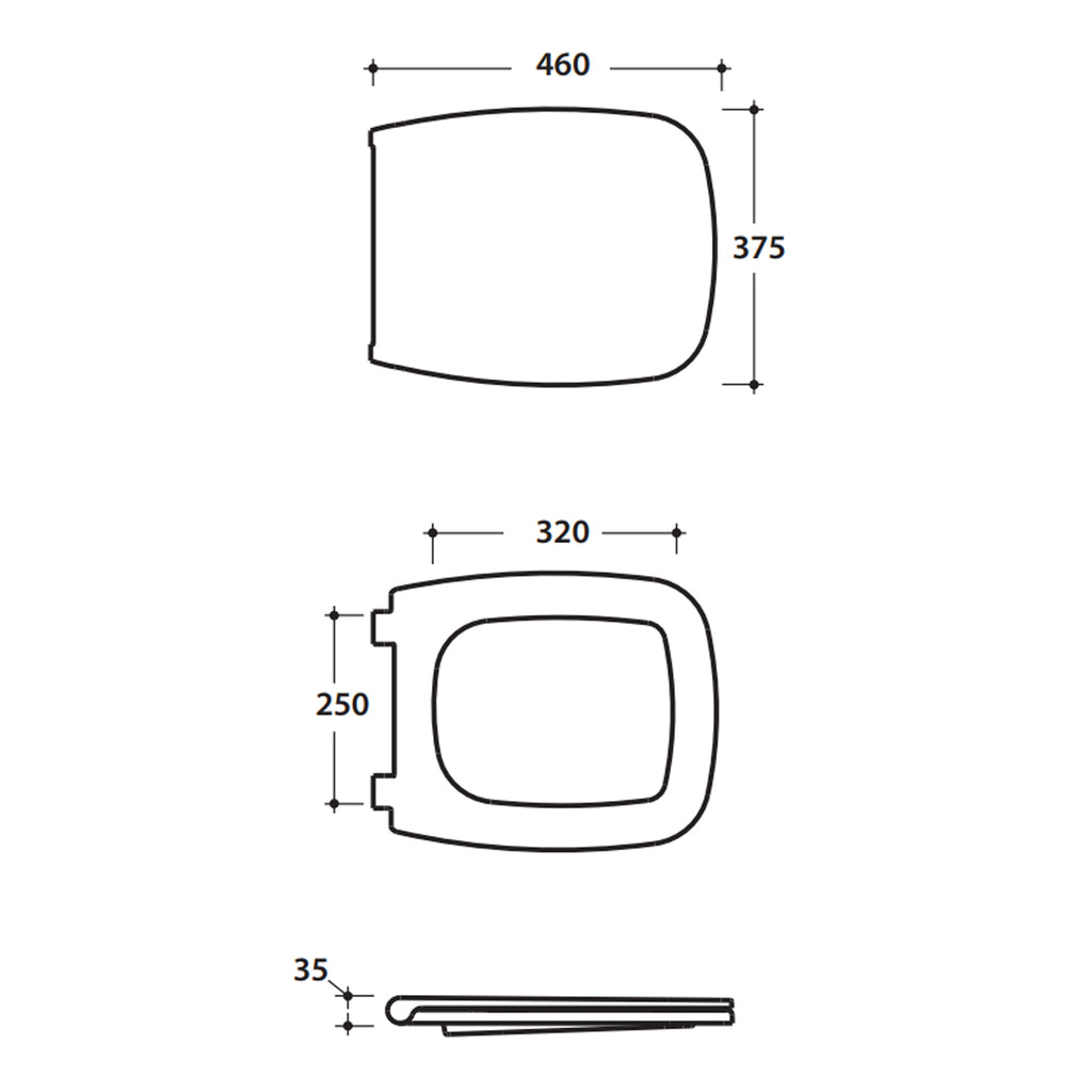 Coprivaso originale per wc collezione Daily di Globo a chiusura rallentata