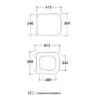 Coprivaso rimovibile STONE 45 sospesi bianco soft-close
