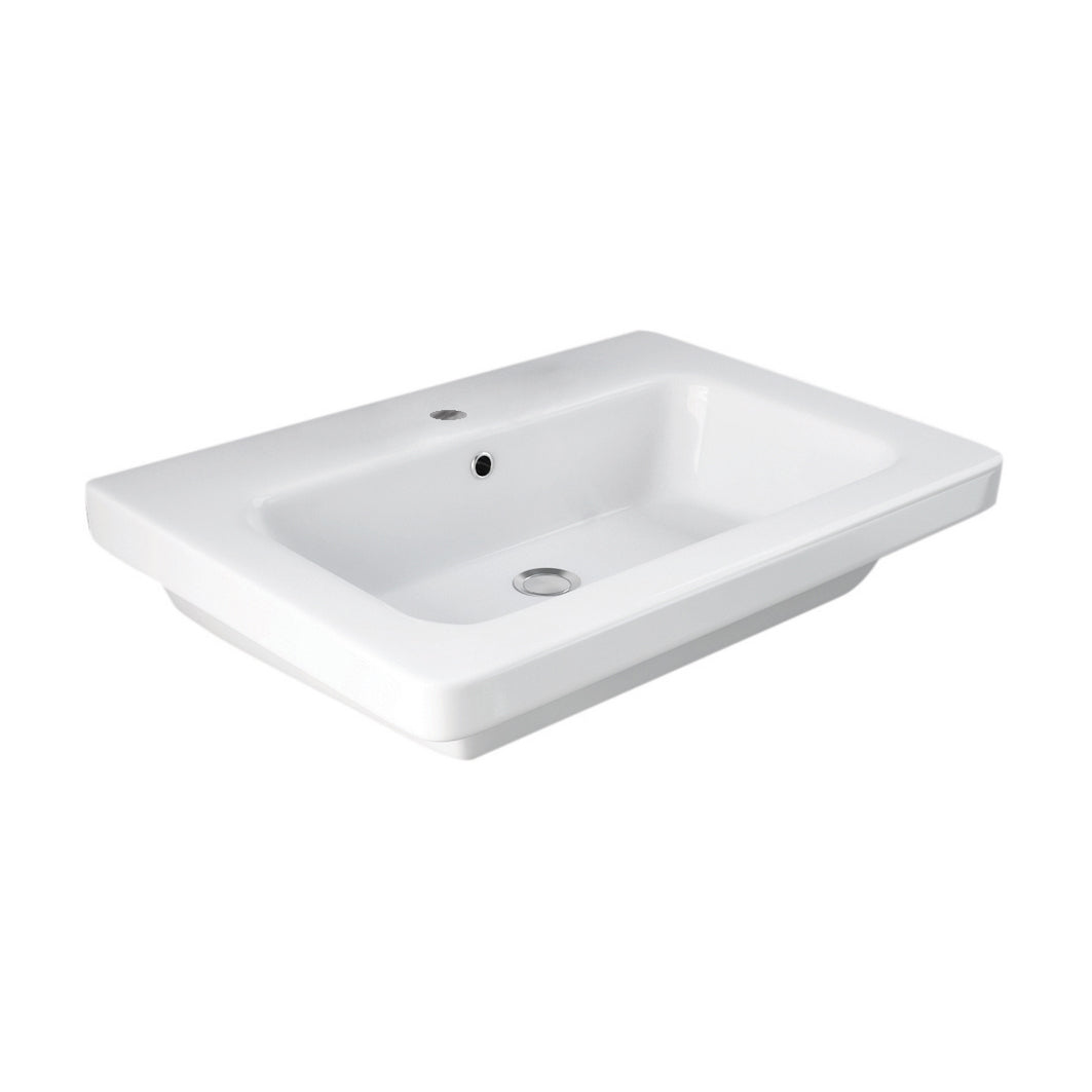 Lavabo monoforo in ceramica RAK serie Resort 55x46 cm - Bianco