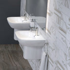 Lavabo monoforo in ceramica RAK serie Resort 55x46 cm - Bianco