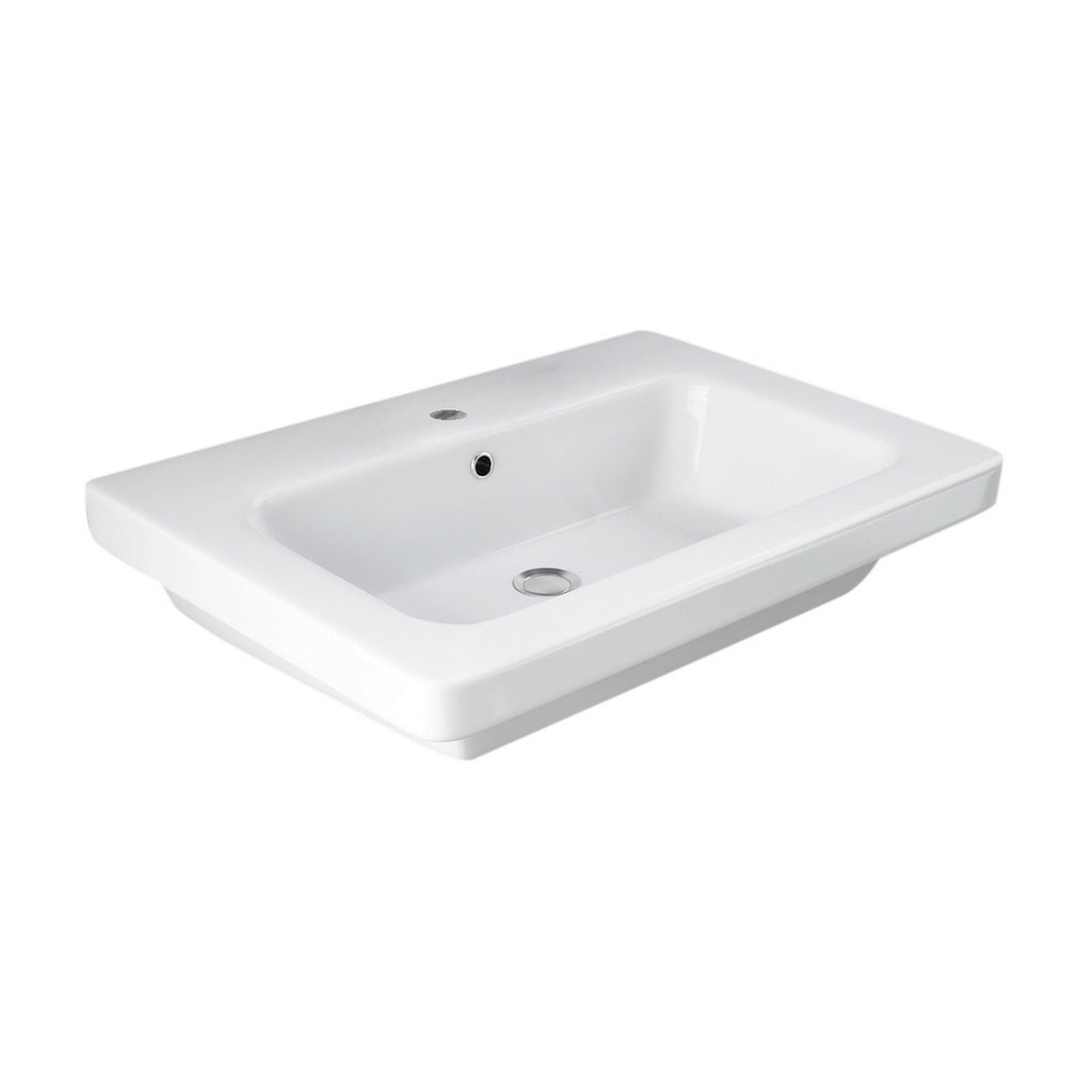 Lavabo monoforo in ceramica RAK serie Resort 65x46 cm - Bianco
