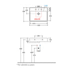 Lavabo rettangolare Stone 65x50x13 cm Ceramica Globo â€“ Bianco lucido