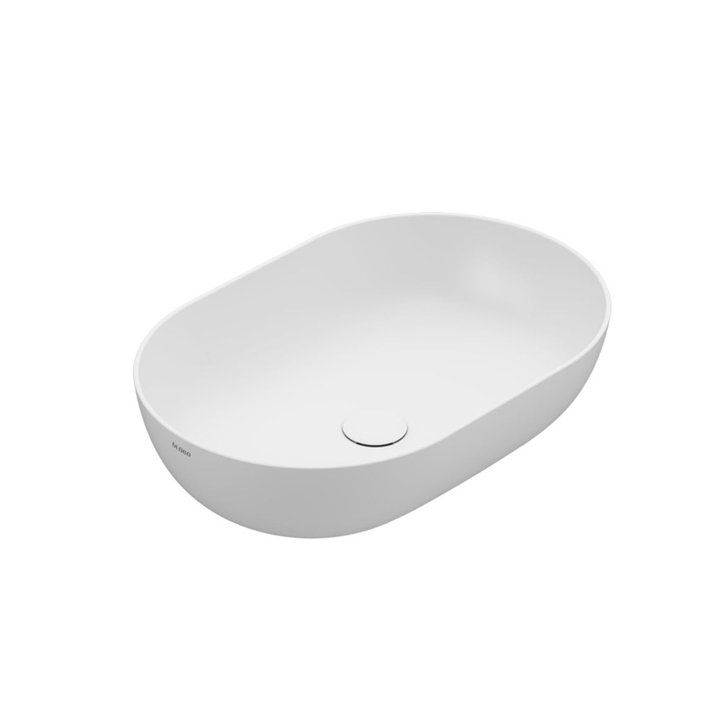 Lavabo d'appoggio Ceramica Globo T-Edge bianco opaco 60x41 h. 16 cm