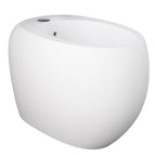 Coppia di sanitari filomuro con wc senza brida modello Cloud di Rak Ceramics compreso coprivaso cm 56 Bianco Opaco