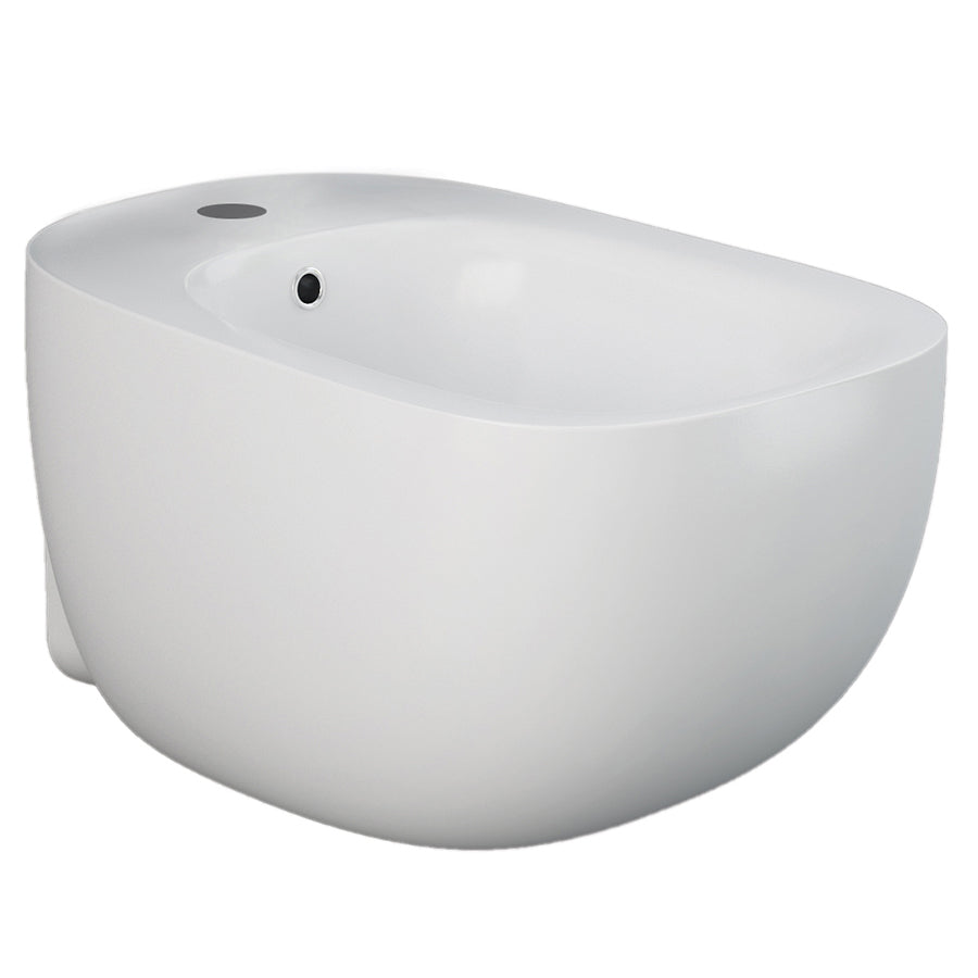 Coppia di sanitari sospesi collezione Illusion di Rak Ceramics con sistema Rimless