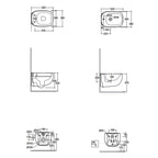 Coppia di sanitari sospesi collezione Illusion di Rak Ceramics con sistema Rimless