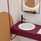 Lavabo da incasso tondo convesso diametro 48 cm profondo 19 cm AXA Ceramiche
