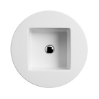 Lavabo da incasso Tondo diametro 55 cm con vasca quadrata profondo 19 cm AXA Ceramiche