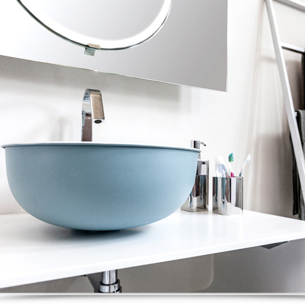 Lavandino da appoggio 'Open Basin' in metallo Ã˜ 40x16h cm by Cipi - Cielo