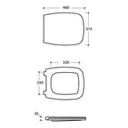 Coprivaso originale per wc collezione Daily di Globo a chiusura rallentata