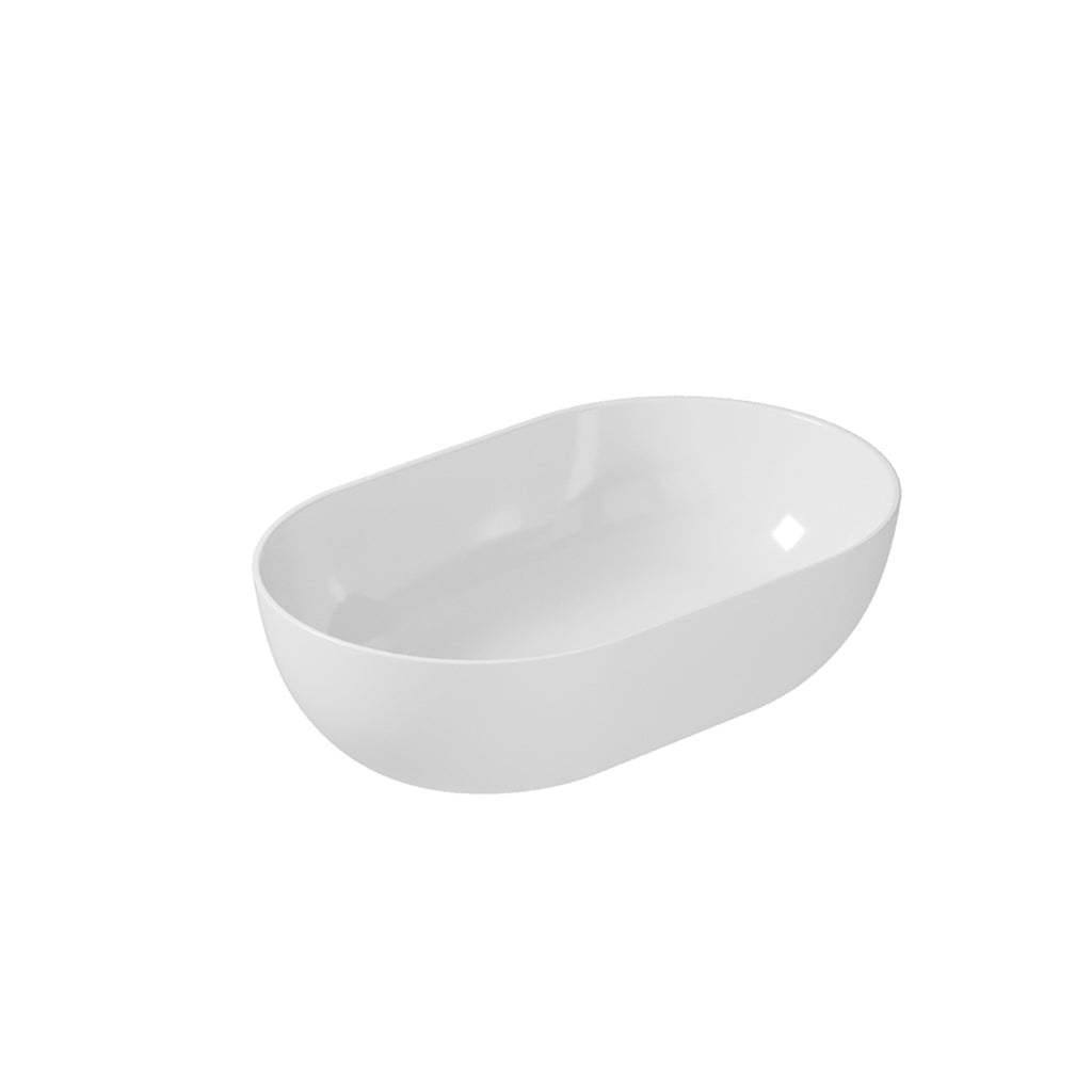 Lavabo da appoggio ovale cm 60x38 serie Dream di Ceramica Galassia Bianco Lucido