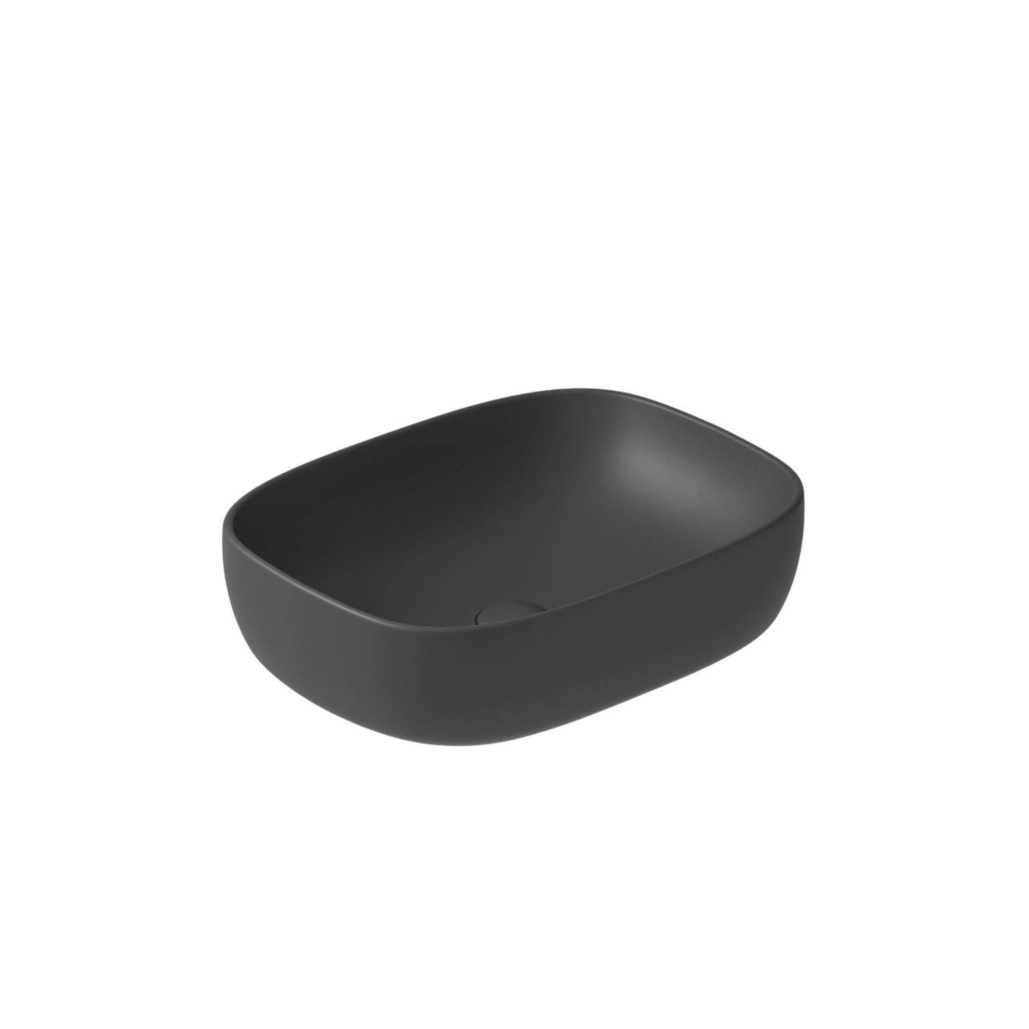 Lavabo da appoggio ovale cm 50x38 serie Dream di Ceramica Galassia Nero Opaco