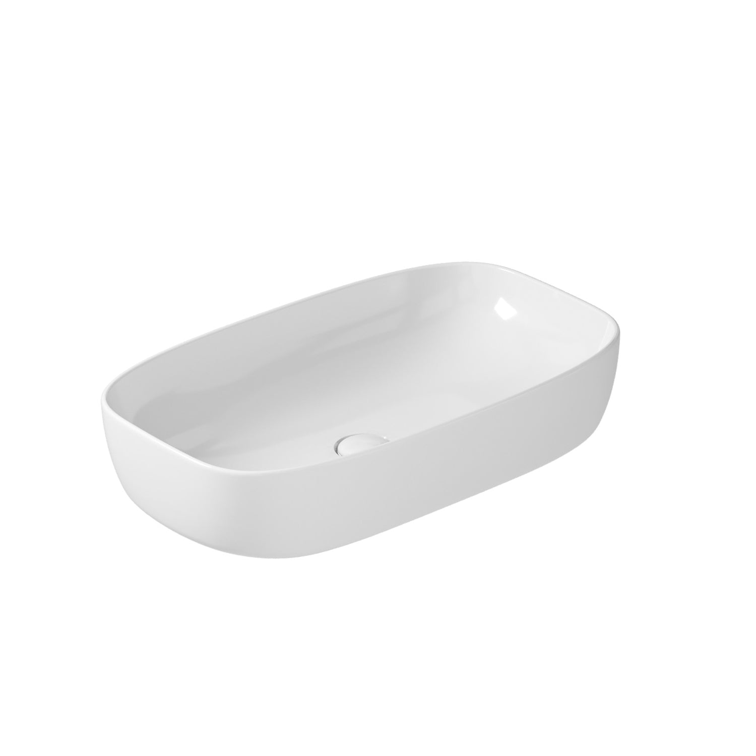 Lavabo da appoggio ovale cm 64x38 serie Dream di Ceramica Galassia Bianco Lucido