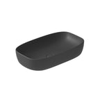 Lavabo da appoggio ovale cm 64x38 serie Dream di Ceramica Galassia Nero Opaco