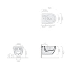 Bidet Sospeso monoforo 52x36 cm serie Dream di Ceramica Galassia