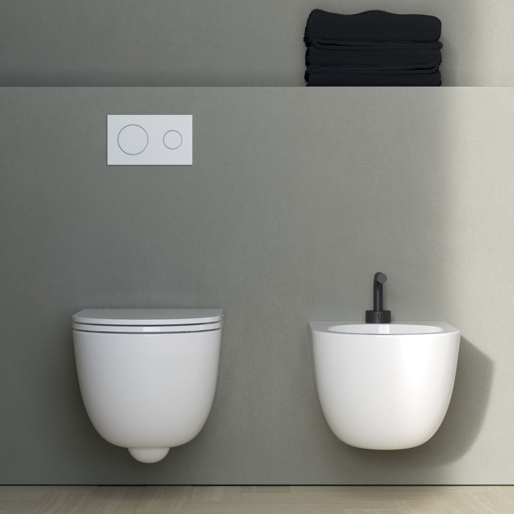 Vaso Sospeso 52x36 cm serie Dream di Ceramica Galassia con sedile slim soft close