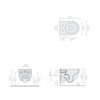 Coppia di Sanitari Sospesi 52x36 cm serie Dream di Ceramica Galassia con sedile slim soft close