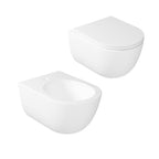 Coppia di Sanitari Sospesi 52x36 cm serie Dream di Ceramica Galassia con sedile slim soft close