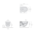 Bidet Sospeso monoforo 56x36 cm serie Dream di Ceramica Galassia