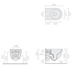 Vaso Sospeso 56x36 cm serie Dream di Ceramica Galassia con sedile slim soft close