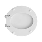 Sedile wc bianco per Ideal Standard vaso Small  larghezza 37 cm cerniere fisse