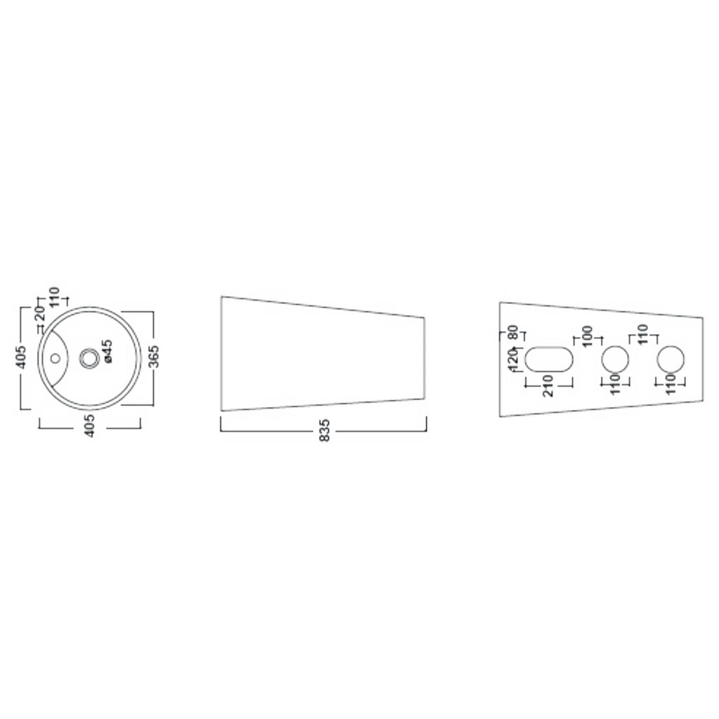 Lavabo freestanding rotondo BathCore diametro 40