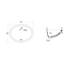 Lavabo sottopiano 57x42 cm BathCore con troppo pieno - Bianco