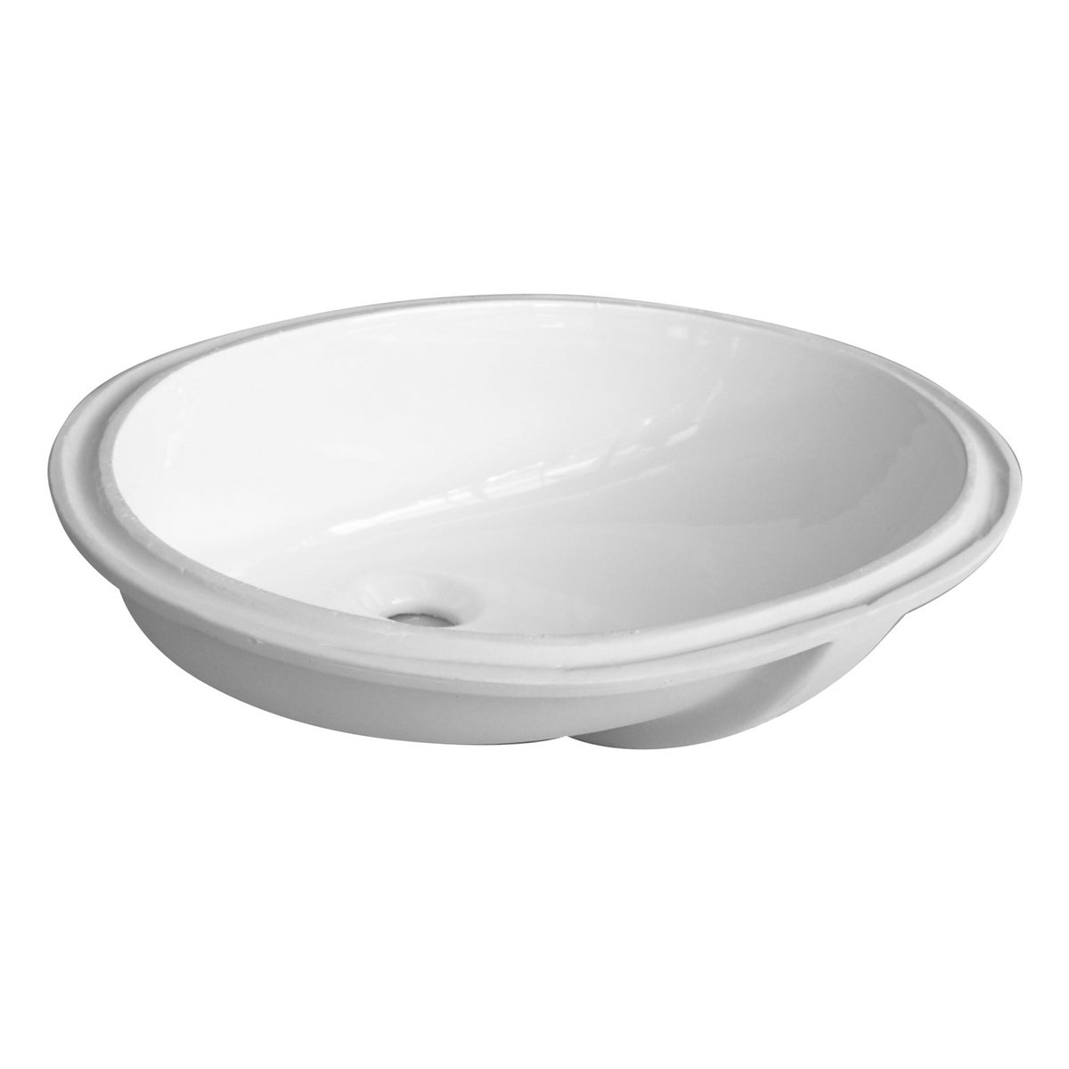 Lavabo sottopiano 57x42 cm BathCore con troppo pieno - Bianco