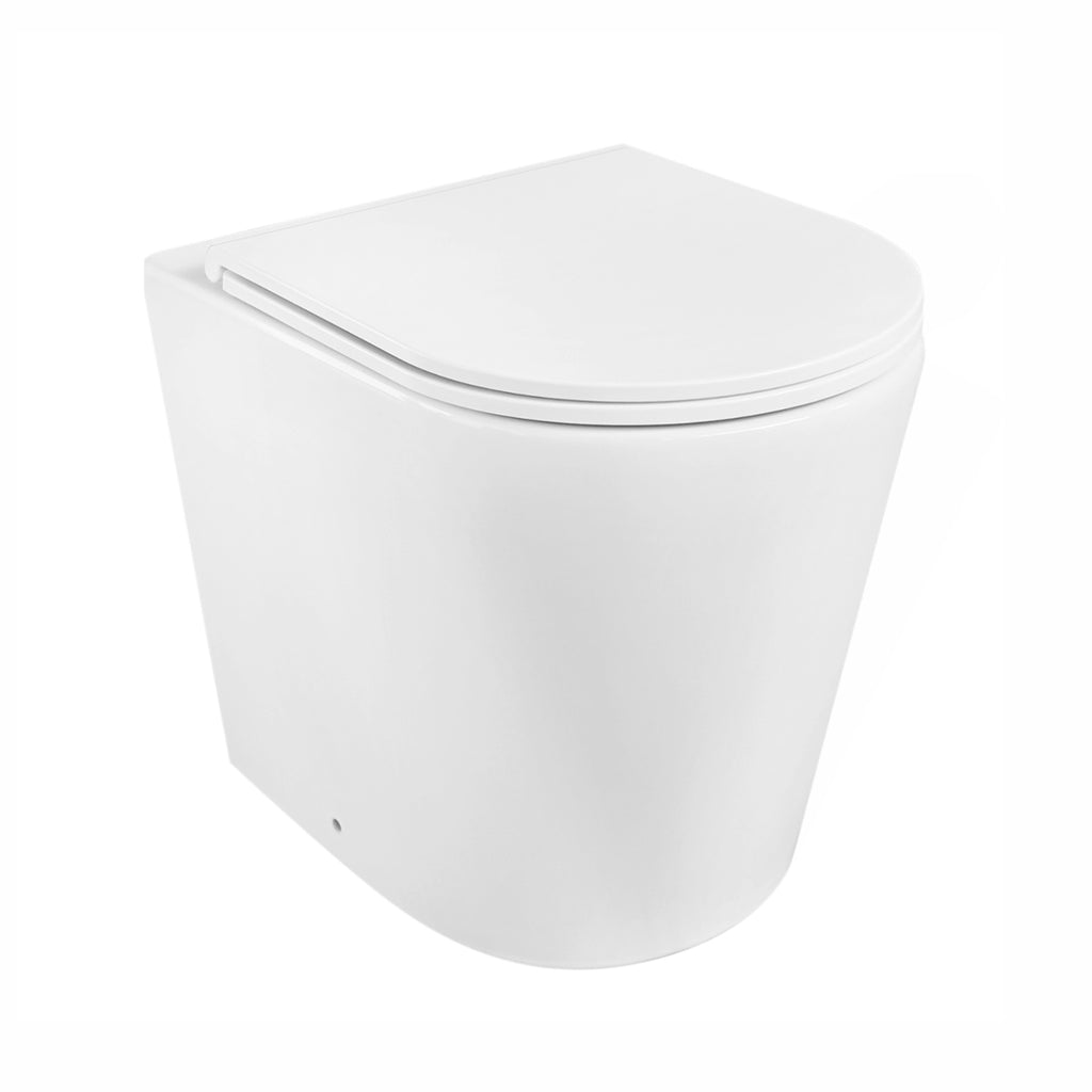 Sanitari filo muro a terra con copriwater soft-close incluso â€“ BathCore serie Lilium