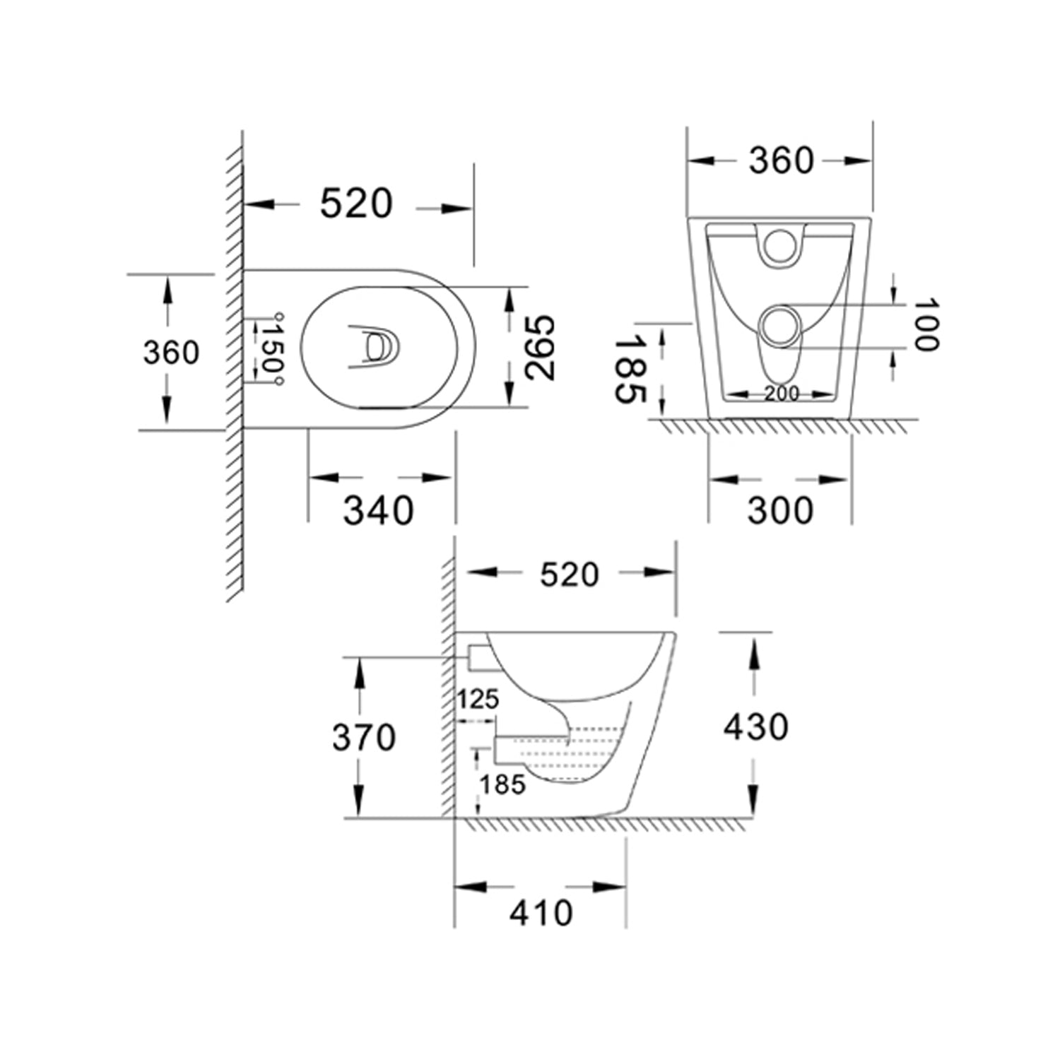 Sanitari filo muro a terra con copriwater soft-close incluso â€“ BathCore serie Lilium