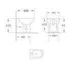 Sanitari filomuro BathCore serie Camelia con sedile softclose - Bianco Lucido
