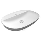 Lavabo ad incasso ovale allungato monoforo RAK 60x42 cm - Bianco