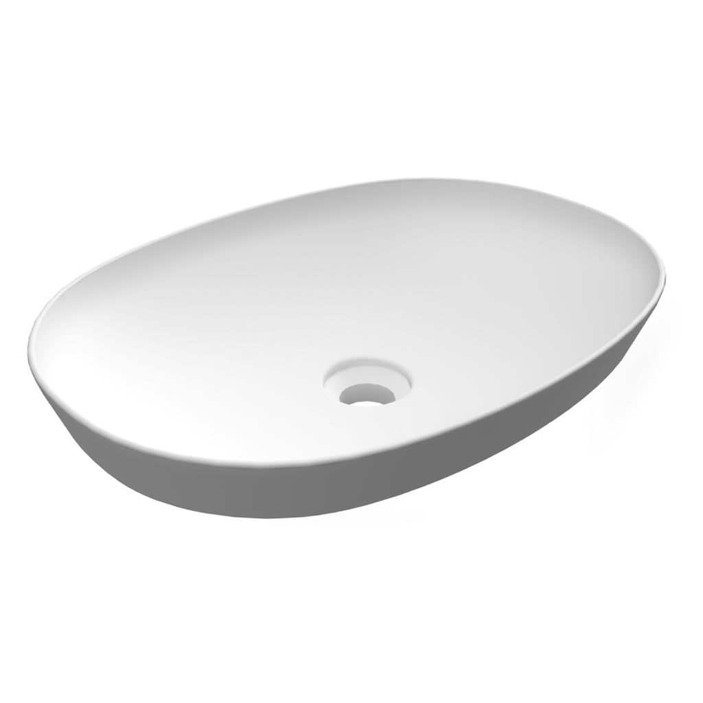 Lavabo ad incasso ovale senza foro RAK 50x36 cm - Bianco