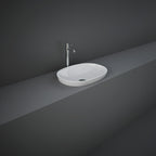 Lavabo ad incasso ovale senza foro RAK 50x36 cm - Bianco