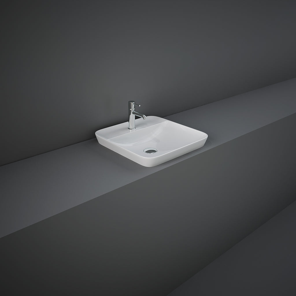 Lavabo ad incasso quadrato monoforo RAK 42x42 cm - Bianco