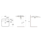 Lavabo ad incasso quadrato monoforo RAK 42x42 cm - Bianco