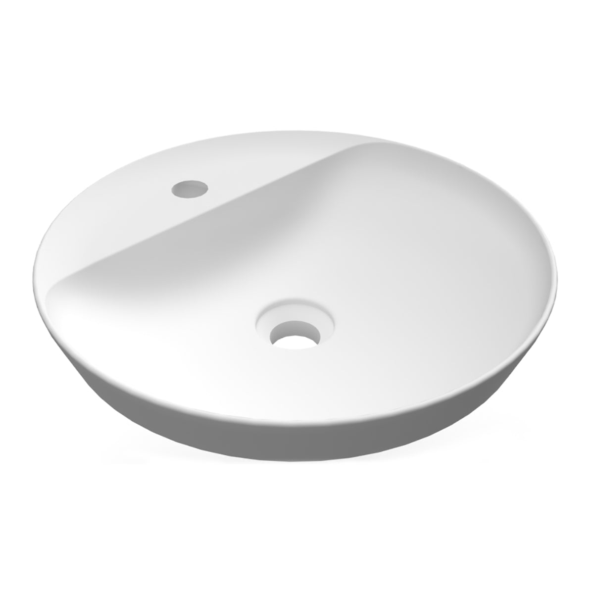 Lavabo ad incasso rotondo monoforo RAK Ã¸ 42 cm - Bianco