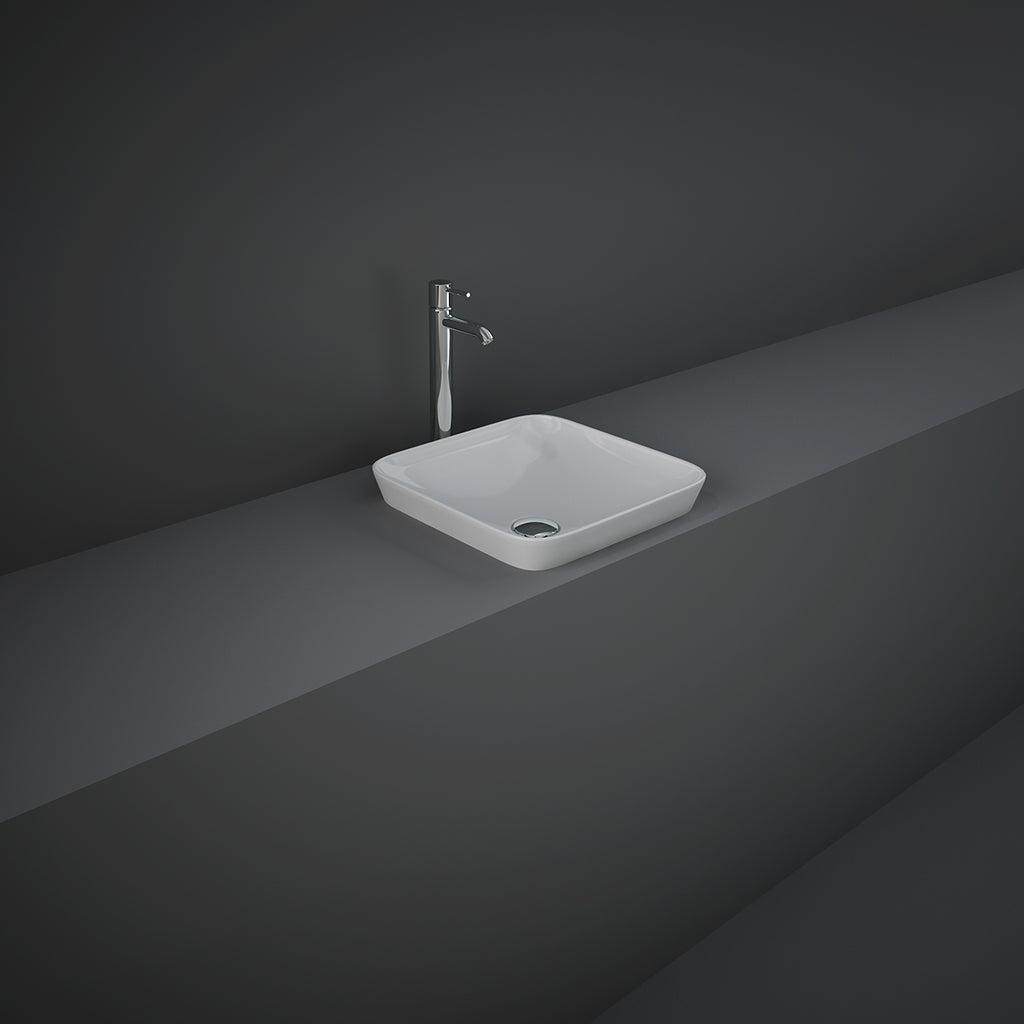 Lavabo ad incasso quadrato senza foro RAK 36x36 cm - Bianco